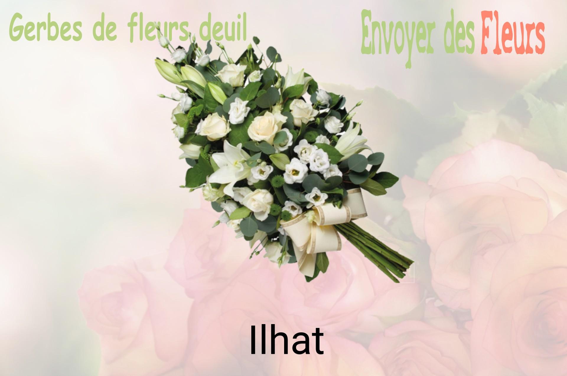 Gerbe de fleurs de deuil livrée à Ilhat